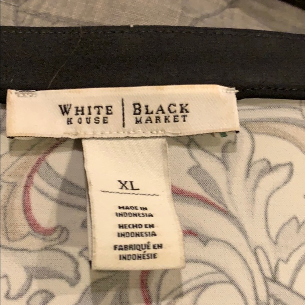 WHBM Dress Black/White/Wine accents - Picture 2 of 5